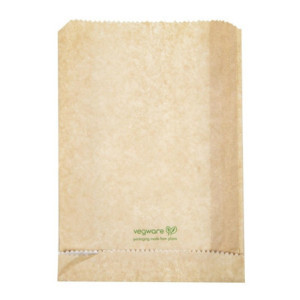 Bolsas de aperitivos calientes compostables 229 x 165 mm - Paquete de 500 Vegware