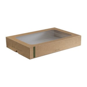 Cajas compostables Vegware con ventana - Lote de 25