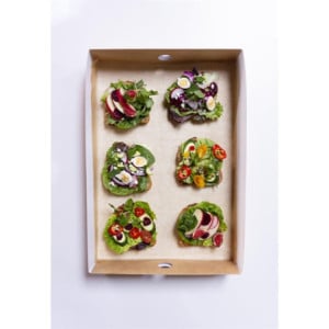 Cajas compostables Vegware con ventana - Lote de 25