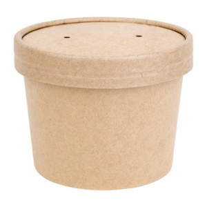 Pots à Soupe 340 ml 98 mm - Lot de 500 en Carton Kraft