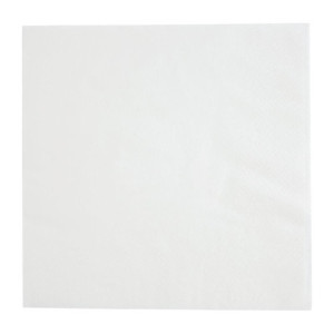 Serviettes Cocktail Blanches 1 Pli 1/4 - Lot de 5000 Recyclables avec Dimensions 300mm