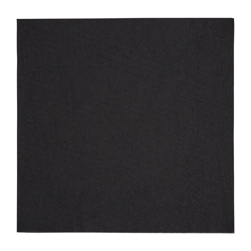 Dinner Napkins 3 Ply Black 400mm - Pack of 1000 - Superior Quality