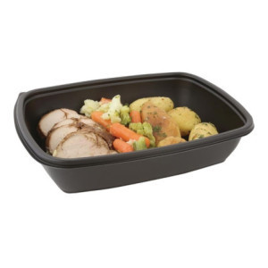 Envases alimentarios rectangulares de 900 ml - Lote de 300