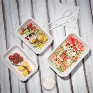 Compostable bagasse trays 680 ml - Pack of 50, superior quality