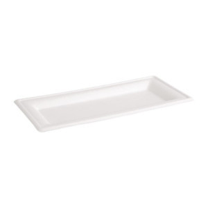 Platos Rectangulares Compostables de Bagazo 258mm