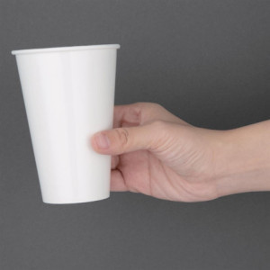 Vasos de papel de 340 ml - Paquete de 1000, 80 mm - Bebidas Frías Fiesta Reciclable