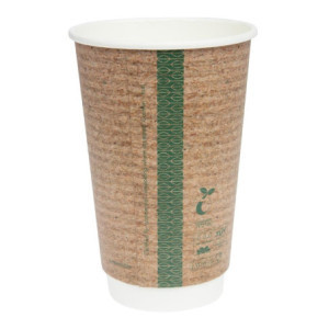 Vasos Bebidas calientes Doble Pared Compostables 455 ml - Lote de 500 por Vegware