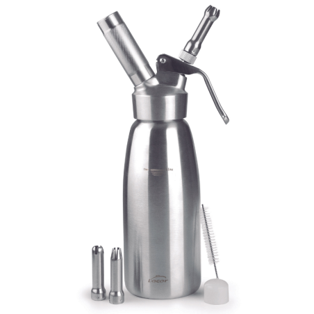 Sifón de Crema profesional Lacor - Ø 90 mm - 0,5 L | Preparación de nata montada y cremas