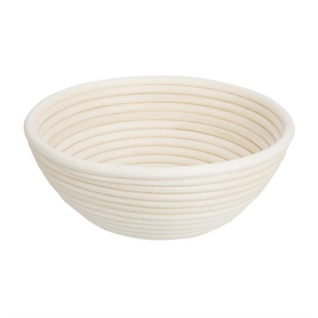 Cesta de fermentación redonda de ratán de 220 x 80 mm de la marca profesional Vogue.