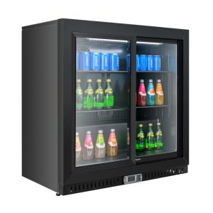 Bar Trasero Refrigerado 212 L 2 Puertas Correderas Negro