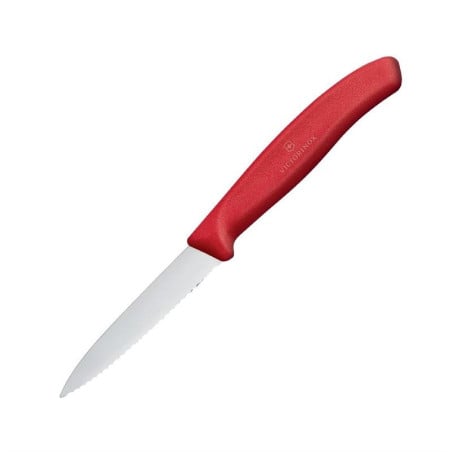 Cuchillo de oficina de punta dentada Victorinox 8 cm Rojo - Precisión y Calidad