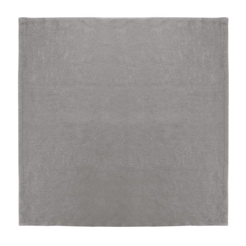 Grey linen table napkins 400 x 400 mm - Set of 12 - Olympia