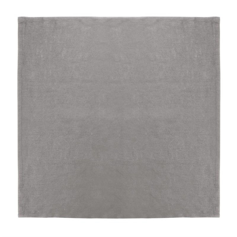 Servilletas de mesa de lino gris 400 x 400 mm - Juego de 12 - Olympia