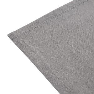 Serviettes de table en lin grises 400 x 400 mm - Lot de 12 - Olympia