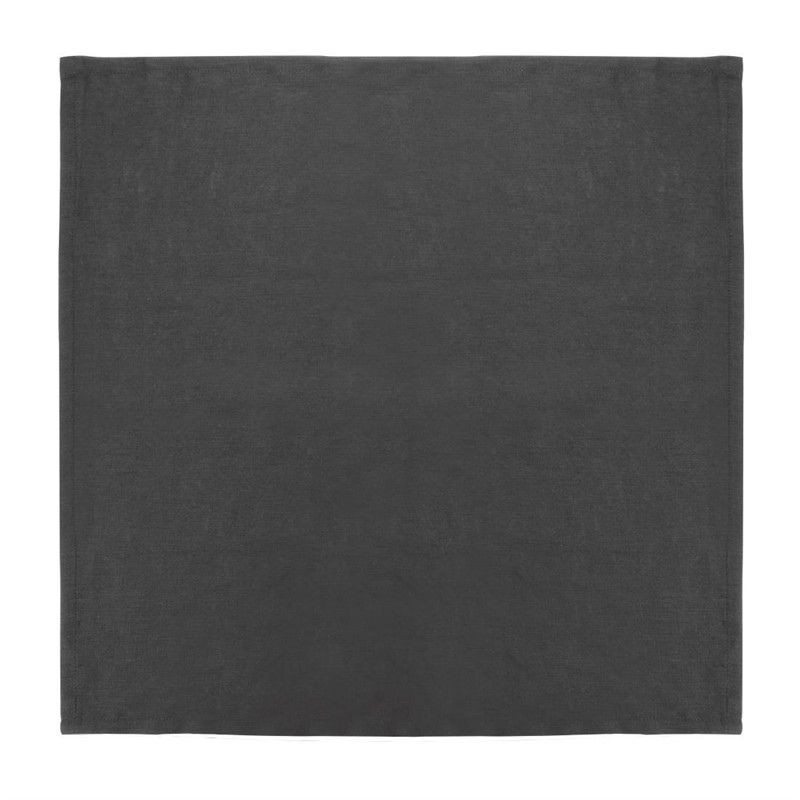 Servilletas de mesa de lino negro 400x400mm - Juego de 12: Elegancia y calidad Olympia