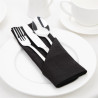 Servilletas de mesa de lino negro 400x400mm - Juego de 12: Elegancia y calidad Olympia