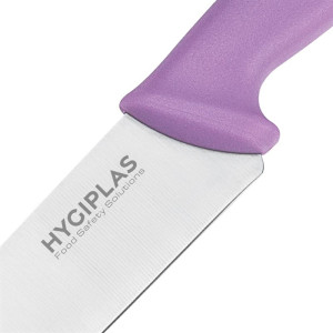 Cuchillo de Cocina Hygiplas - Precisión 215mm, Mango Violeta