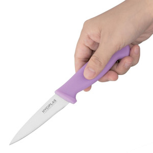 Couteau d'Office Violet 90 mm Hygiplas : Précision et Confort en Cuisine