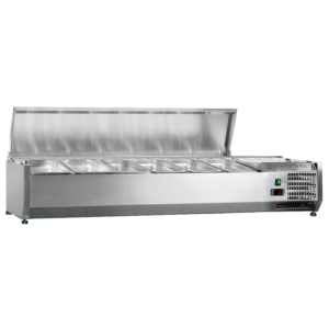 Saladette Refrigerada para Colocar Tapa Inox - 6 x GN 1/3 - Dynasteel