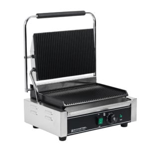 Grill Panini Pro 2200 W Ranurado 340x220 mm Inox