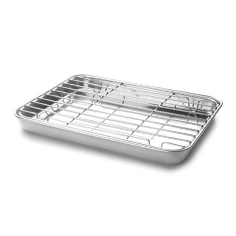 Fuente para Horno con Parrilla - 405 x 305 mm Lacor | Calidad Inox y Versatilidad