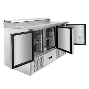 Saladette Compacta - 3 Puertas con Techo Abatible - Dynasteel