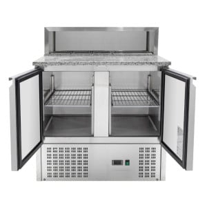 Mueble para Pizza Refrigerado - 2 Puertas - 5 Cubetas GN 1/6 - Dynasteel