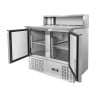 Mueble para Pizza Refrigerado - 2 Puertas - 5 Cubetas GN 1/6 - Dynasteel