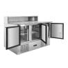 Mueble para Pizza Refrigerado - 3 Puertas - 8 Cubetas GN 1/6 - Dynasteel