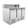 Mueble para Pizza Refrigerado - 3 Puertas - 8 Bandejas GN 1/6 | Dynasteel