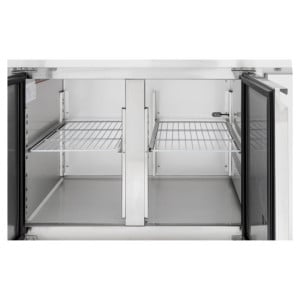 Mesa Refrigerada 2 Puertas GN1/1 - Profundidad 700 con Backsplash - Dynasteel