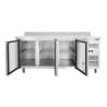 3-Door GN1/1 Refrigerated Table - 700 Depth with Backsplash - Dynasteel