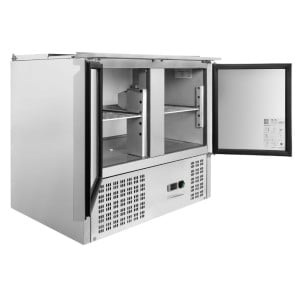 Saladette Compacta 2 Puertas - Con Tapa Deslizante - Dynasteel