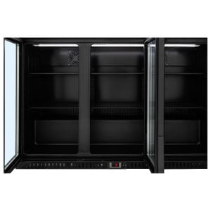 Bar Trasero Refrigerado 328 L 3 Puertas de Vidrio Negro