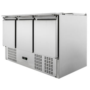 Saladette Compact 3 Doors - With Sliding Lid - Dynasteel