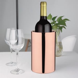 Enfriador de doble pared de cobre de 1 L Olympia - Mantén el vino fresco, elegancia asegurada.