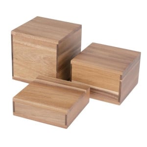Réhausses en Acacia 50/100/150mm - Lote de 3 Olympia - Madera de acacia & Altura de presentación