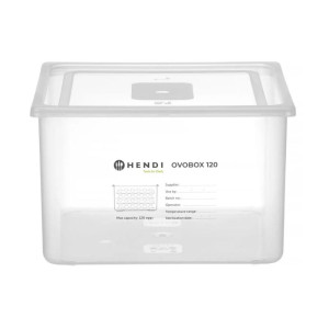 Caja de huevos OVOBOX 120 HENDI - Almacenamiento eficiente de huevos