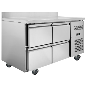 Mesa Refrigerada Positiva con Respaldo - 4 Cajones - Dynasteel