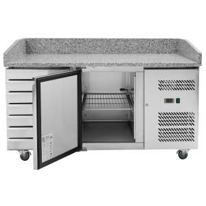 Mueble para pizza 600x400 - 1 puerta y 7 cajones Dynasteel: Almacenamiento y rendimiento refrigerado