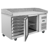 Mueble para pizza 600x400 - 1 puerta y 7 cajones Dynasteel: Almacenamiento y rendimiento refrigerado