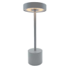 Lámpara de Mesa Táctil de Aluminio - Roby Gris Claro - Lumisky