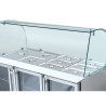 Saladette Refrigerada 4 GN 1/1 - 3 Puertas de Vidrio - Dynasteel