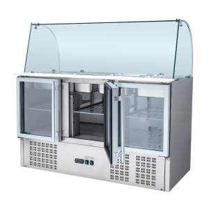 Saladette Réfrigérée 4 GN 1/1 - 3 Portes Vitrées Dynasteel : Stockage Optimal & Conception Robuste