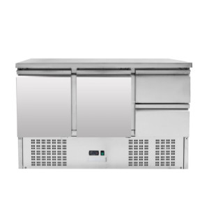 Mesa Refrigerada Positiva - 2 puertas y 2 Cajones GN 1/2 - Dynasteel