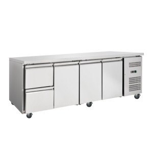 Mesa Refrigerada Positiva - 3 Puertas y 2 Cajones - Dynasteel