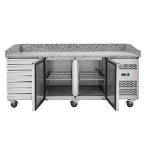 Pizza Furniture 600x400 2 Doors and 7 Drawers Dynasteel - Pizza Preparation