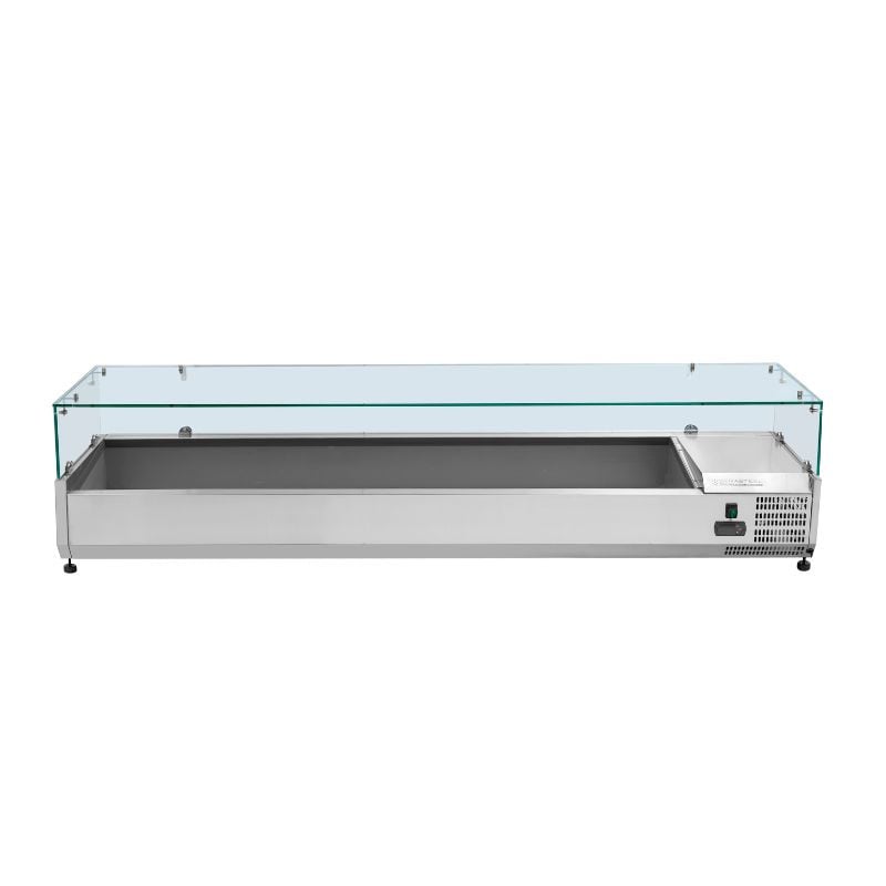 Saladette Refrigerada para Colocar con Vidrio - 9 x GN 1/3 - Dynasteel