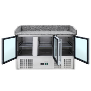 Mueble para Pizza Refrigerado Compacto - 3 Puertas de Vidrio - Dynasteel