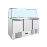 Vitrina refrigerada para ensaladas 4 GN 1/1 - 3 puertas Dynasteel: Almacenamiento óptimo para profesionales.